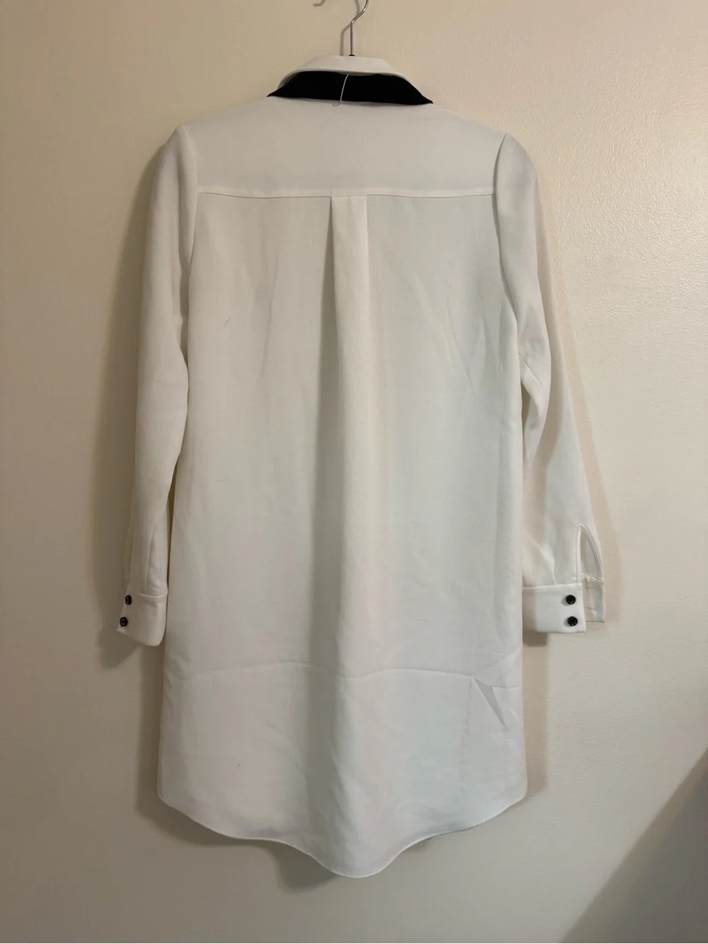 kate spade shirtdress with black velvet removable bow tie